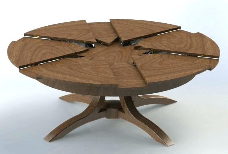Round Extendable Dining Table Efistu Com, Expandable Table Round