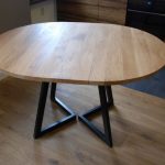 Extendable round table modern design steel and timber in 2020 .