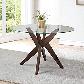 Amazon.com - Steve Silver Amalie 48" Round Glass Top Dining Table .