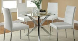 Modern chrome and glass dining table set #modern | Glass round .