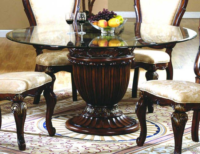 Round Glass Dining Table Top | Round pedestal dining, Round .