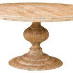 60" Round Pedestal Dining Table-Whitewash - Traditional - Dining .