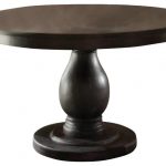 Homelegance Dandelion Round Pedestal Dining Table, Distressed .