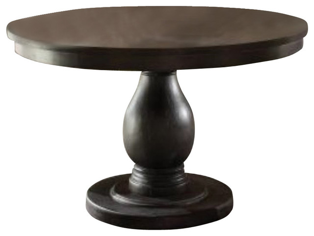 Homelegance Dandelion Round Pedestal Dining Table, Distressed .
