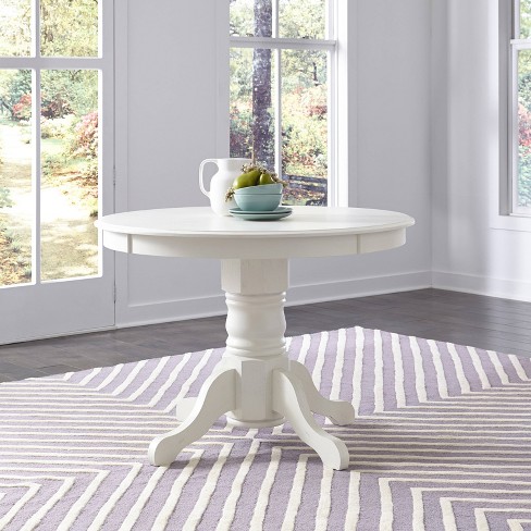 Seaside Lodge Round Pedestal Dining Table White - Home Styles : Targ
