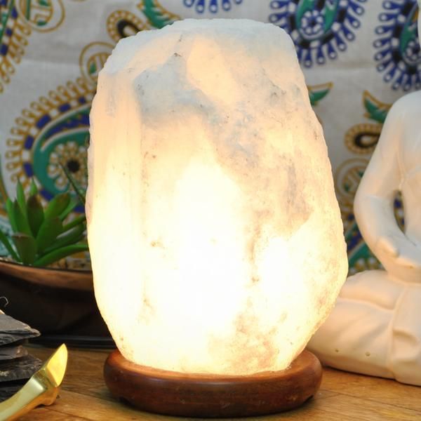Himalayan White Salt Lamp For Seasonal Affective Disorder (SAD Lam