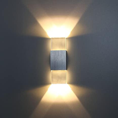 Ginamart 6W Modern LED Up Down Wall Sconce Light Lamp Aluminum .