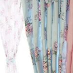 Shabby Chic Blue Rose Curtain | Shabby chic curtains, Shabby chic .