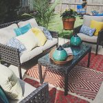 Simple Patio Decorating Ideas: Throw Pillows and Spray Paint .