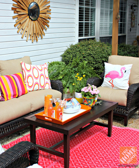 Patio Decor Ideas: Colorful Poolside Seating by Cass