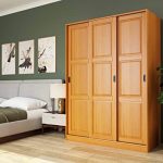 Amazon.com: 100% Solid Wood 3-Sliding Door Wardrobe/Armoire/Closet .