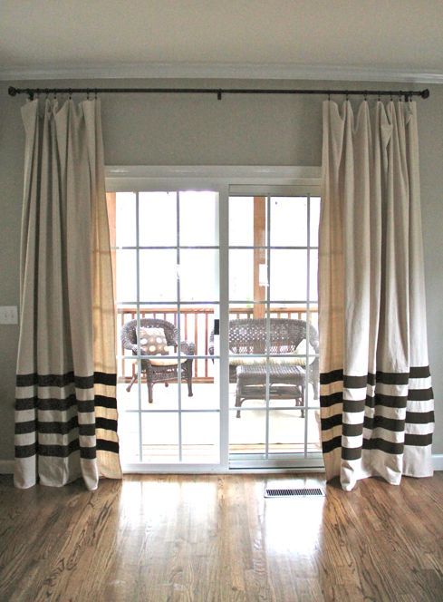12 Projects for Fabulous DIY Curtains & Drapes | Glass door .