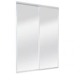 ReliaBilt 9500 Series White Mirror/Panel Steel Sliding Closet Door .