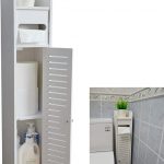 Amazon.com: AOJEZOR Small Bathroom Storage Corner Floor Cabinet .