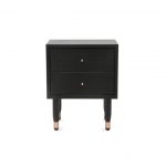 Black Nightstand with drawers Black bedside table Mid Century | Et