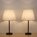 Amazon.com: HAITRAL Bedside Table Lamps - Small Nightstand Lamps .