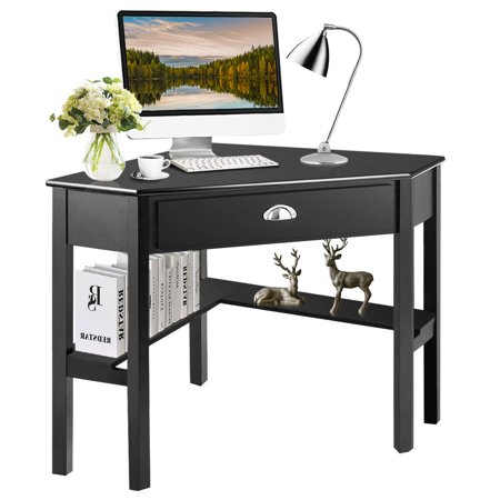 Costway Corner Computer Desk Laptop Writing Table Wood Workstation .