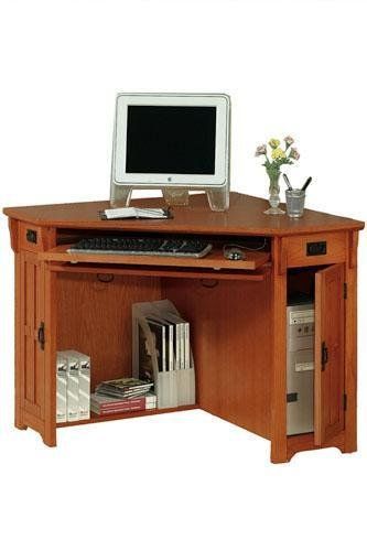 Small Corner Desk | Corner Computer Desk W/ Compartment, 30"Hx50"W .