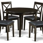 5-Piece Small Kitchen Table And Chairs Set, Round Table And 4 .