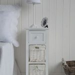 Bar Harbor narrow white bedside table. Bedroom Furniture | White .