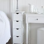 White Bedside Tables | Side tables bedroom, Slim bedside table .