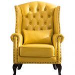 American Style Classical Single Sofa Chair High Back Leather Chair .
