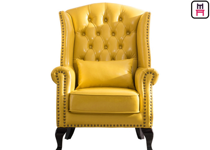 American Style Classical Single Sofa Chair High Back Leather Chair .