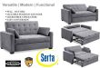 Traditional Couch Futon | Augustine Grey Sofa Sleeper | The Futon Sh