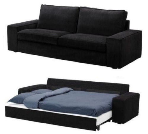 IKEA COVER for Kivik Sofa Bed SLIPCOVER Sofabed TRANAS BLACK .