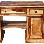 Solid Wood Computer Desk For Small Space - Rustic - Desks And .