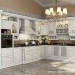 Traditional Birch Solid Wood Kitchen Cabinet OP14-007- OPPEIN .