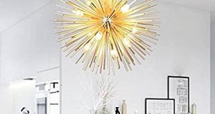 Golden Sputnik Chandelier Ceiling Light Lamp Pendant Lighting .