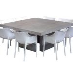 For an eclectic look, try pairing our square modern concrete Table .