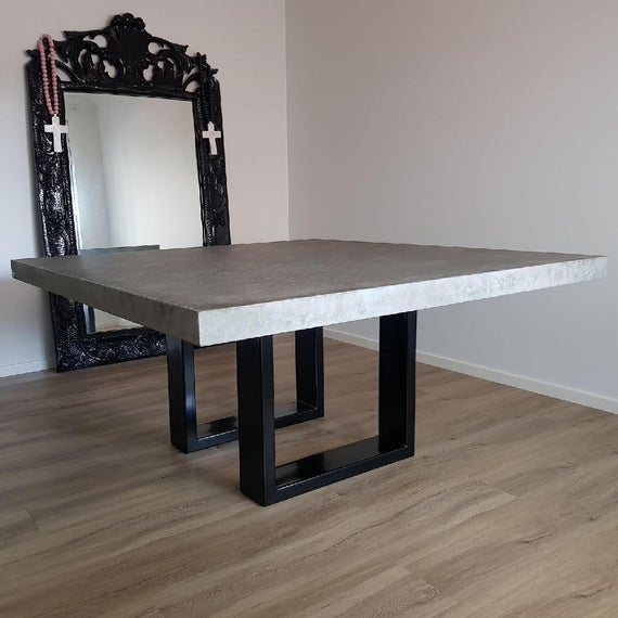8 seater square concrete dining table 1.6m x 1.6m bespoke | Et