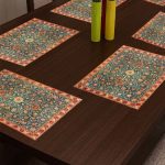 Stitchnest Cotton Canvas Printed Indian Ethnic Table Mats at Rs .