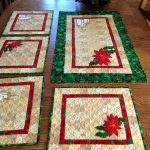 Poinsettia and Candle Quilted Place Mats - Advanced Embroidery Desig