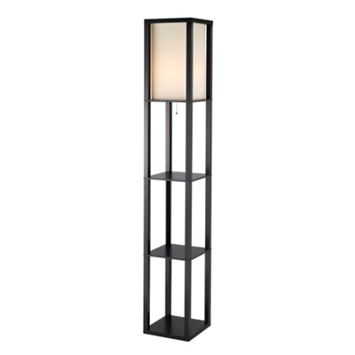 Tall Square Floor Lamp with Three Shelves by Adesso | NBF.c