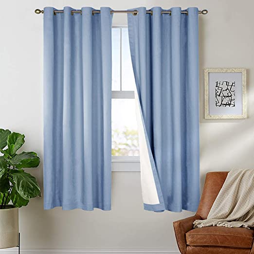 Amazon.com: Lined Thermal Moderate Blackout Curtains, 63 Inches .