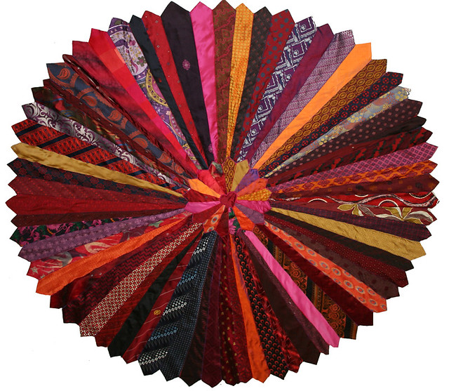 Tie Rug, full frontal | made from 72 secondhand men's ties, … | Flic