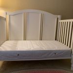 Used Pottery Barn Toddler Convertible Bed with Mattress for sale .