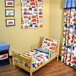 Amazon.com : Bacati - Transportation Blue 4 Piece Toddler Bedding .