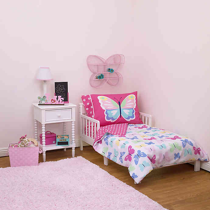 carter's® 4-Piece Butterflies Toddler Bedding Set | Bed Bath & Beyo