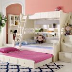 Korean Style Solid Wood Bunk Bed for Children Bedroom Furniture .
