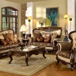 Antique Style Traditional Formal Living Room Furniture Set Beige .