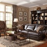 Living Room: Cantor Leather Sofa by Bernhardt - Traditional .
