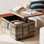 Kaplan Reclaimed Wood Lift-Top Trunk | Coffee table pottery barn .