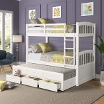 Amazon.com: Solid Wood Bunk Kids Teens Adult, Twin Bed,with Ladder .