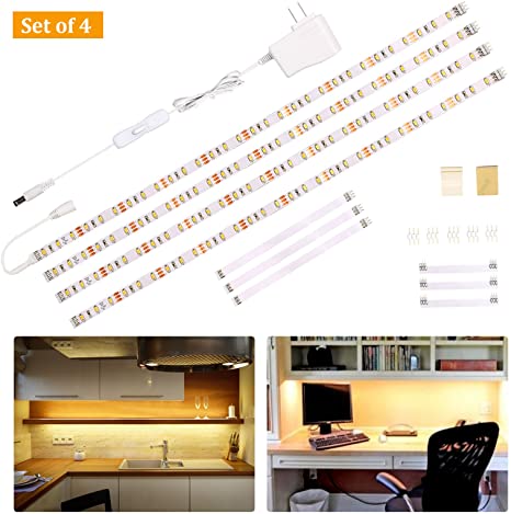 Wobane Under Cabinet Lighting Kit, Flexible LED Strip Lights Bar .