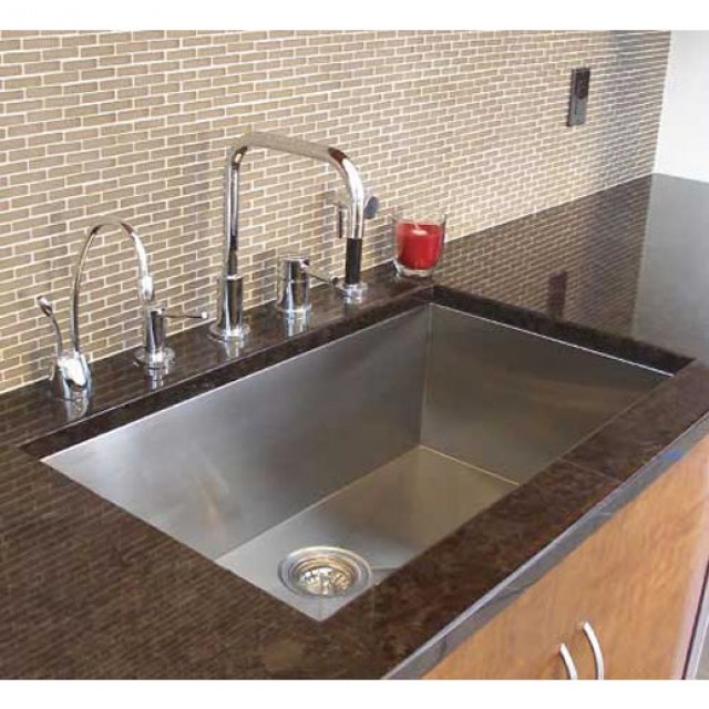 30 Inch Stainless Steel Undermount Single Bowl Kitchen Sink Zero .