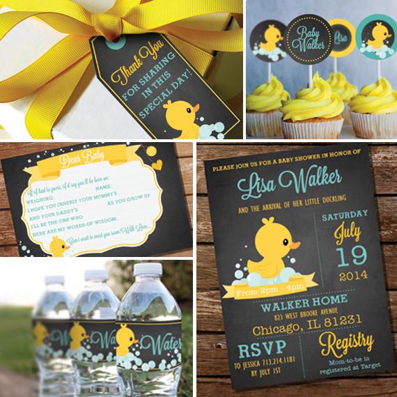 Unisex Rubber Duck Baby Shower Decorations – Sunshine Parti